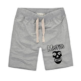 Foesce Shorts High Quality Summer Fashion Skull Printed Men's Casual Fitness Shorts Cotton Knit Short Pants Plus Size S-2XL