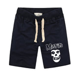 Foesce Shorts High Quality Summer Fashion Skull Printed Men's Casual Fitness Shorts Cotton Knit Short Pants Plus Size S-2XL