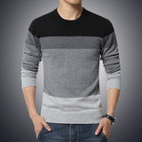 Casual Men's Sweater O-Neck Striped Slim Fit Knittwear Autumn Mens Sweaters Pullovers Pullover Men Pull Homme M-3XL