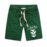 Foesce Shorts High Quality Summer Fashion Skull Printed Men's Casual Fitness Shorts Cotton Knit Short Pants Plus Size S-2XL
