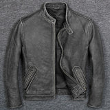 Free shipping.7XL Brand Classic casual style cowhide jacket,mens 100% genuine leather clothes.vintage biker leather coat.