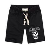 Foesce Shorts High Quality Summer Fashion Skull Printed Men's Casual Fitness Shorts Cotton Knit Short Pants Plus Size S-2XL