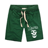 Foesce Shorts High Quality Summer Fashion Skull Printed Men's Casual Fitness Shorts Cotton Knit Short Pants Plus Size S-2XL