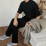 Men's wear summer fashion Solid Color Turtleneck Short Sleeve Tee for men and women korean style casual tops