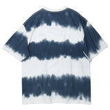 Harajuku Tie Dye Striped Graphic T Shirts Men Short Sleeve Cotton Oversize Loose Tees Tops Summer Hip Hop Streetwear