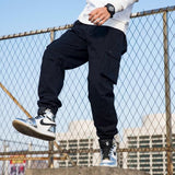 Foesce Winter Fleece Cargo Pants Thicken Men's Baggy Cotton Wadded Trousers Velveting Mens Casual Straight Male Bottoms