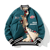 Streetwear Winter Jacket Men Women Hip Hop Letter Basketball Jacket Casual Varsity Jacket Men Cartoon Anime Couple Male Two Side
