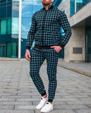 Foesce New Gentleman 3D print Tracksuits jacket + trousers men outdoors fitness suit Jogger casual streetwear fashion Men's Sets