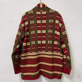 Foesce Plus Size Knitted Long Sleeve Men Casual Loose Cardigan Autumn Winter Open Front Plaid Printed Cardigan Sweater Outerwear