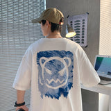 Harajuku Devil Printed Men Oversized Tee Shirts Summer Short Sleeve T-Shirts Couples Men's Women Cotton Tops