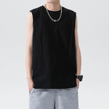 Summer Fashion Men's Tank Tops Cotton Sleeveless Shirt Man Loose Casual Tank Top Men