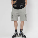 Harajuku Cargo Shorts Hip Hop Multi Pockets Short Pants Jogging Summer Casual Loose Cotton Cargo Elastic Waist Trousers
