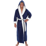 Men's Robe Winter Warm Casual Woman Mens Bathrobe Flannel Robe V Neck Long Sleeve Sleepwear Kimono Warm Male Bath Robes Coat