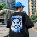 Harajuku Devil Printed Men Oversized Tee Shirts Summer Short Sleeve T-Shirts Couples Men's Women Cotton Tops