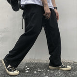Spring Corduroy Pants Men's Fashion Solid Color Retro Straight Pants Men Streetwear Wild Loose Hip Hop Trousers Mens Overalls