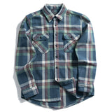 Foesce High Quality Extra Heavyweight Multi Colors Thick 100% cotton Long Sleeve Brushed Plaid  Flannel Shirts for Men
