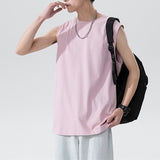 Summer Fashion Men's Tank Tops Cotton Sleeveless Shirt Man Loose Casual Tank Top Men