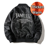 Men's Bomber Jacket Winter&Autumn Embroidery Baseball Jacket Hooded Removable Coat Couple Varsity Hiphop Unisex Streetwear