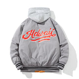Streetwear Winter Jacket Men Women Hip Hop Letter Basketball Jacket Casual Varsity Jacket Men Cartoon Anime Couple Male Two Side