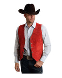Foesce Men's Suede Slim Single-breasted Vest Casual Western Denim Vest Men's Casual Vest