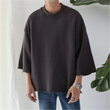 Hip Hop Shinee Clothes Plain Rock Oversized T Shirt Men Japanese Streetwear Swag Punk Bat Sleeve Men T-shirt