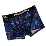 Flower Fish Bird Letter Elastic Male Underwear Comfortable Breathable Printed Cotton U Convex Men Boxer Brief Quality Panties