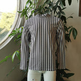 Casual Men Turtleneck T-shirt Autumn Spring Houndstooth Print Slim Long Sleeve T Shirts Basic Pullover Simple Tops Male