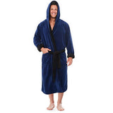 Men's Robe Winter Warm Casual Woman Mens Bathrobe Flannel Robe V Neck Long Sleeve Sleepwear Kimono Warm Male Bath Robes Coat