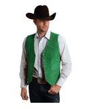 Foesce Men's Suede Slim Single-breasted Vest Casual Western Denim Vest Men's Casual Vest