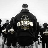 Fall Men's Fashion New Orsay Commemorative Fitness Hooded Sweatshirt Trend Loose Olympia Casual Running Sports Tops