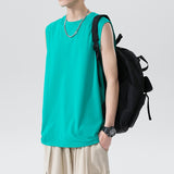 Summer Fashion Men's Tank Tops Cotton Sleeveless Shirt Man Loose Casual Tank Top Men
