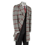 Woolen Men Suit Long Plaid Check Overcoat Bussiness Office Party Prom Blazer Tailor Made Formal Causal Costume Homme
