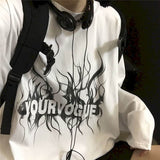 Autumn Long-sleeved Tshirt Women Men T Shirt Student Korean Loose  Fashion Retro T-shirt  Shirt Bottoming Shirt Couples