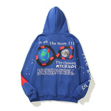 Foesce Kanye West Letter Foam Fleece Sweatshirt Mens and Womens Retro Oversize Casual Hoodies Harajuku High Street Pullover Hoody