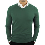 Foesce High Quality New Fashion Brand Woolen Knit Pullover V Neck Sweater Black for Men Autum Winter Casual Jumper Men Clothes 2Xl