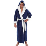 Men's Robe Winter Warm Casual Woman Mens Bathrobe Flannel Robe V Neck Long Sleeve Sleepwear Kimono Warm Male Bath Robes Coat