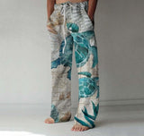Turtle Flowers Skull 3D All Over Print Full Length Wide Leg Pants Hipster Fashion Streetwear US Size Sweatpants Men Clothing
