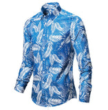 Mens Floral Shirts Vintage Printed Camisa Social Longs Sleeve Shirt Fashion Men Dress Camisa Social Masculina Streetwear