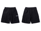 Harajuku Cargo Shorts Hip Hop Multi Pockets Short Pants Jogging Summer Casual Loose Cotton Cargo Elastic Waist Trousers