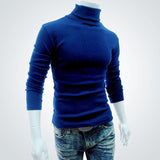 Autumn Winter Men's Sweater Mens Turtleneck Solid Color Pullovers Men Clothing Slim Fit Male Knitted Sweaters pull homme