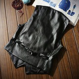 Autumn Men's Vests Coats Fashion PU Leather Sleeveless Jackets Casual Outwear Biker Leather Waistcoats Mens Clothing