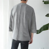 Hip Hop Shinee Clothes Plain Rock Oversized T Shirt Men Japanese Streetwear Swag Punk Bat Sleeve Men T-shirt