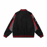 Mens Racing Jacket Letter Embroidery Loose Racer Jacket Winter Streetwear Fashion Casual Varsity Jacket Unisex Baseball Jacket