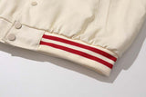 Mens Racing Jacket Letter Embroidery Loose Racer Jacket Winter Streetwear Fashion Casual Varsity Jacket Unisex Baseball Jacket