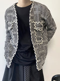 Men's Wear Knitted Sweater Loose Round Collar Knitted Cardigan Coat Autumn Winter Personality Thickening Cardigan