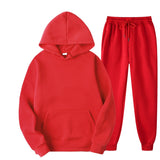 Men's Tracksuit Jogger Sportswear Casual Sweatershirts Sweatpants Streetwear Pullover Solid Color Fleece Sports Suit Men Sets