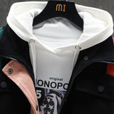 Foesce New Mens Spring Autumn Jacket Zipper Casual Hooded Jakcet Fashion Patchwork Windbreaker Jacket Men Waterproof Coat
