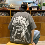 Harajuku Oversized High Street T-shirt Short-sleeve Man T shirt Funny Anime Tops Summer Clothing Hip Hop Male New Tee Shirts