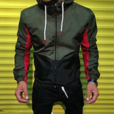 Foesce Autumn Winter Fashion Mens Windbreaker Casual Long Sleeve Patchwork Zipper Jackets For Men Sports Slim Fit Cardigans Tops
