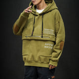 Foesce-Japanese Fashion Colorblock Letter Print Hoodie Men Autumn and Winter Sleeve Patch Plus Size Thick Hoodie Harajuku Men Clothing
